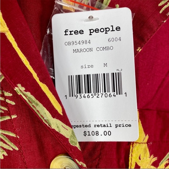 Free People - Romper - NWT Palm Leaf - Picture 5 of 6